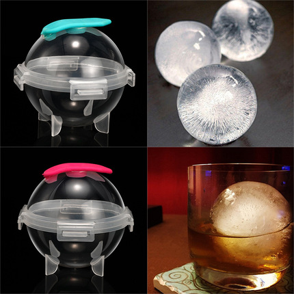 New whiskey ice hockey mold ball -shaped big ice grid household easy -to -mold plastic PP ice mold ice artifact