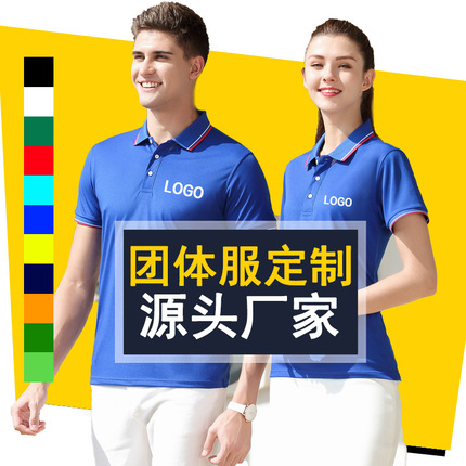 Quick dry polo, with short sleeve, with embroidery