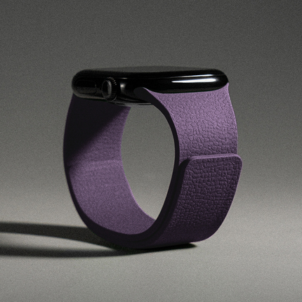 Suitable for iwatchS11 Apple watch strap applewatch10/9ultra litchi pattern silicone magnetic strap