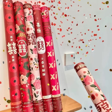 Flower manufacturer adds a gift flower gun hand to hold the wedding to start the ceremony of the cereal tube celebration ceremony wedding gift cannon