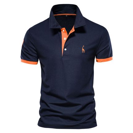 Polo, T-shirt, with embroidery, with short sleeve, wholesale