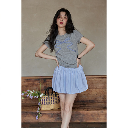 Summer sexy T-shirt, bra top, suitable for teen, french style, with short sleeve