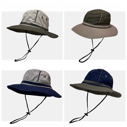 Thin breathable Japanese summer travel sun hat outside climbing, cap, drawstring